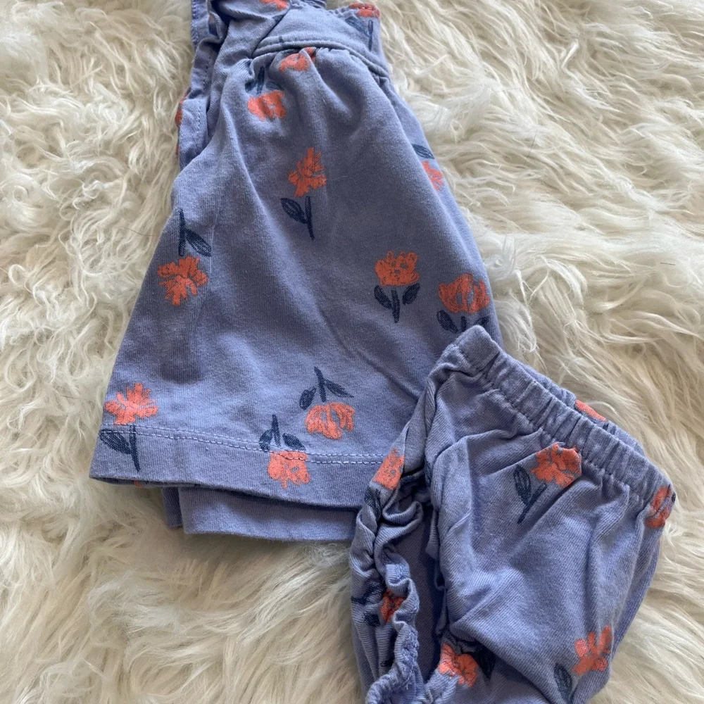 Carter's Purple and Orange Floral Diaper Cover Set